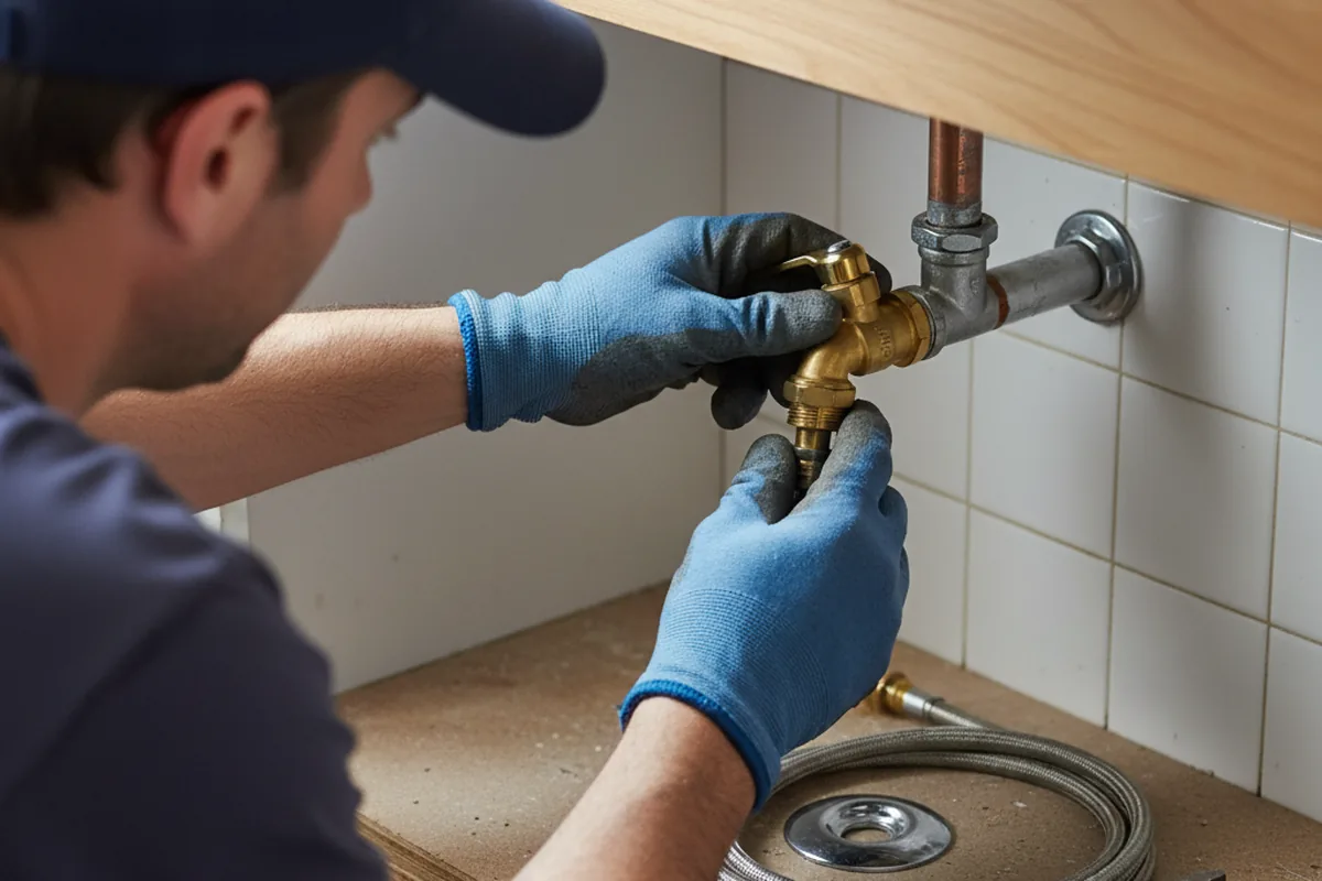 Shutoff valve and fitting work during Emergency Plumbing in West Camp